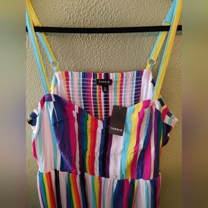 NWT fun trans LGBTQ positive rainbow flag plus size torrid dress